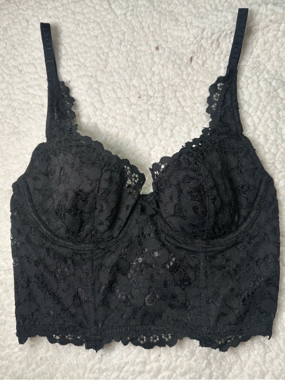 Victoria Secret Black Lace Corset Top
